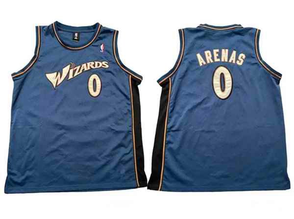 Men's Washington Wizards #0 Gilbert Arenas Blue Stitched Basketball Jersey