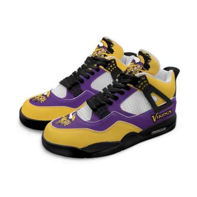 Men's Minnesota Vikings Running weapon Air Jordan 4 Shoes 002