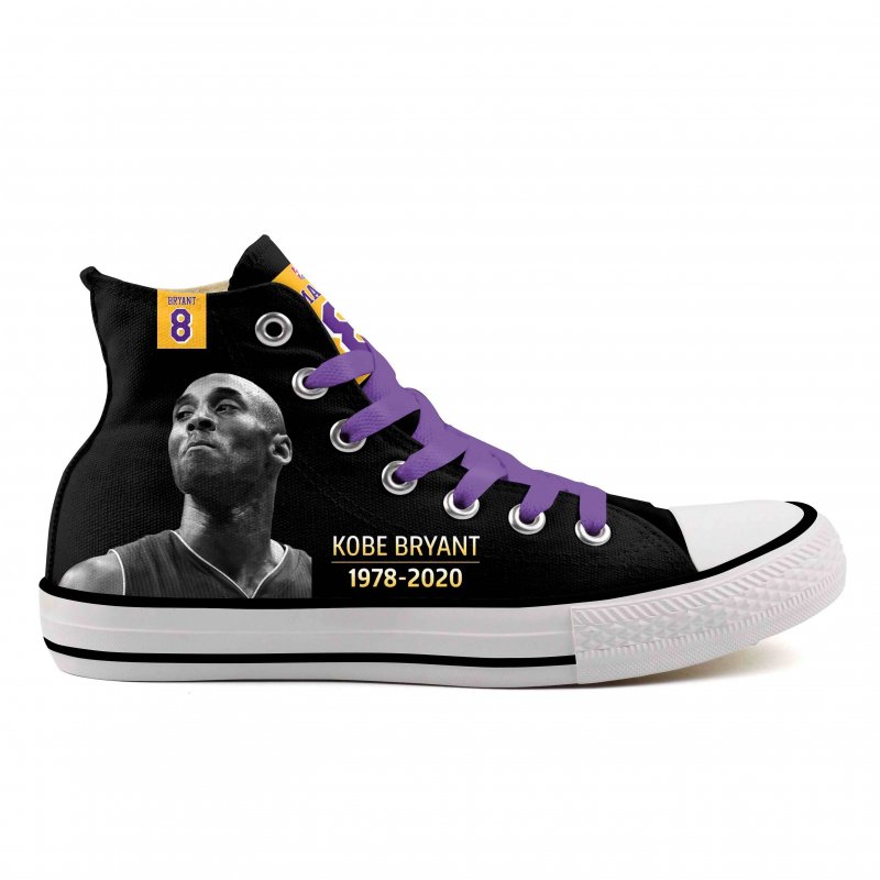 Women's and Youth Kobe Bryant Repeat Print High Top Sneakers 008