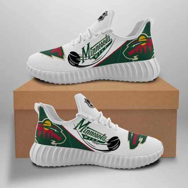 Men's Minnesota Wild Mesh Knit Sneakers/Shoes 001