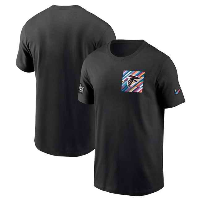 Men's Atlanta Falcons Black 2023 Crucial Catch Sideline Tri-Blend T-Shirt