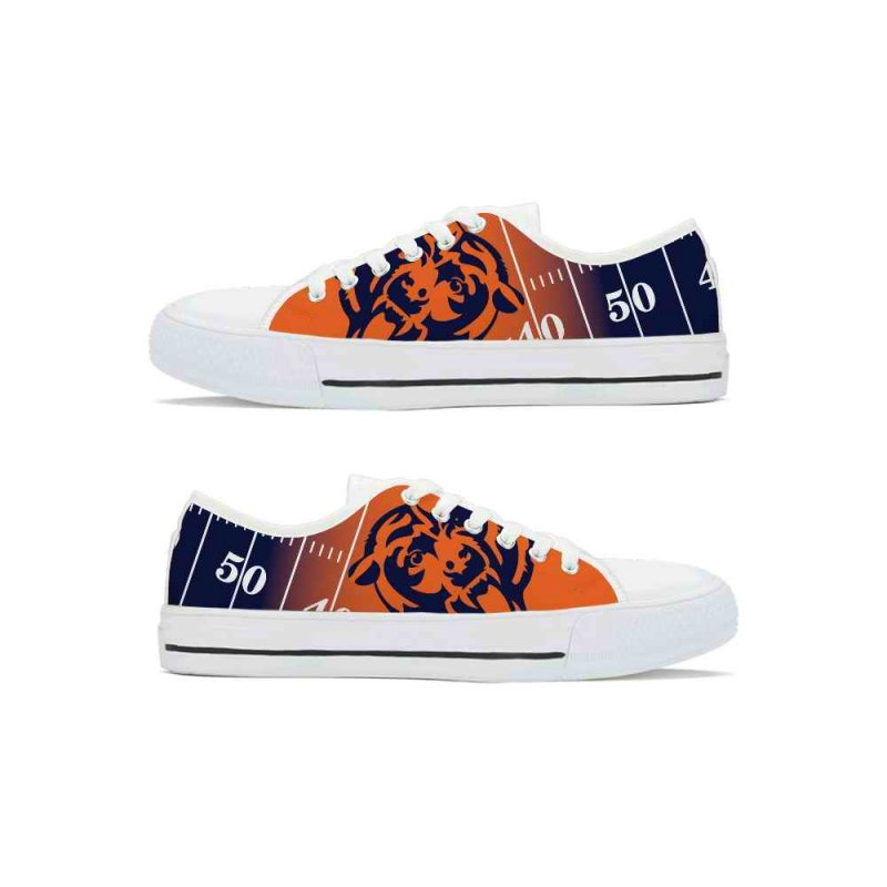 Men's Chicago Bears Low Top Canvas Sneakers 006