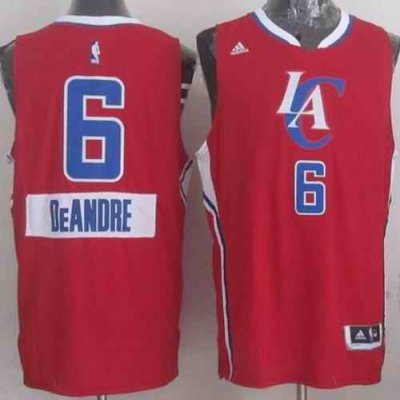 Clippers #6 DeAndre Jordan Red 2014-15 Christmas Day Stitched NBA Jersey