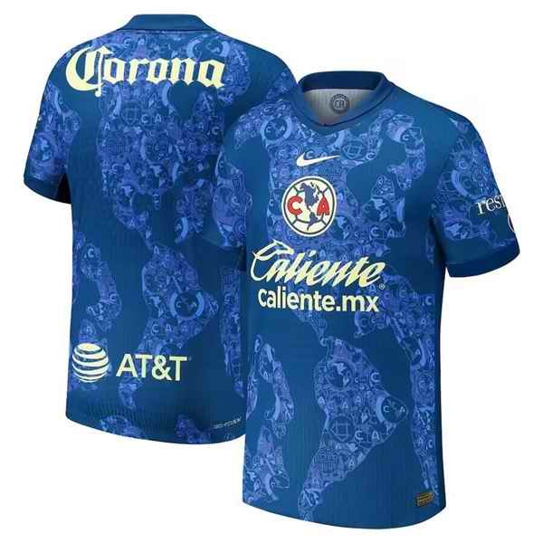 Men's American Team Custom Blue 2024/25 Away Soccer Jersey