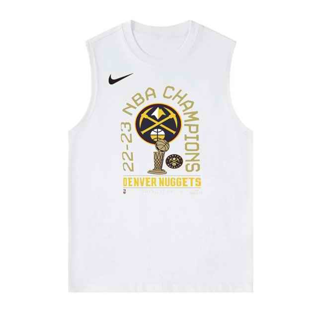 Men's Denver Nuggets White 2022-23 Champions Suit in Action Tank Top