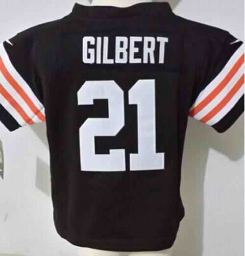 Toddler Nike Browns #21 Justin Gilbert Brown Team Color Stitched NFL Elite Jersey