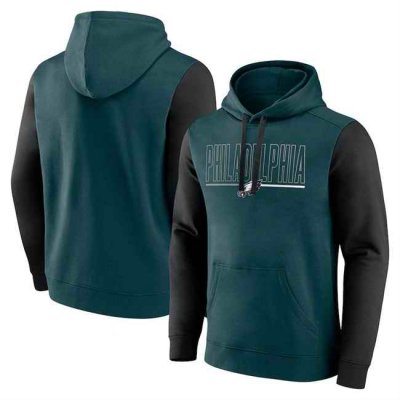 Men's Philadelphia Eagles Green/Black Outline Pullover Hoodie