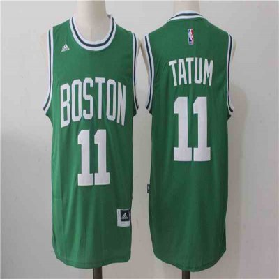 Men's Boston Celtics #11 Jayson Tatum Green Stitched NBA Jersey