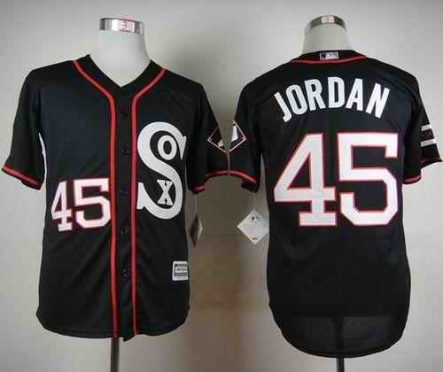 White Sox #45 Michael Jordan Black New Cool Base Stitched MLB Jerseys