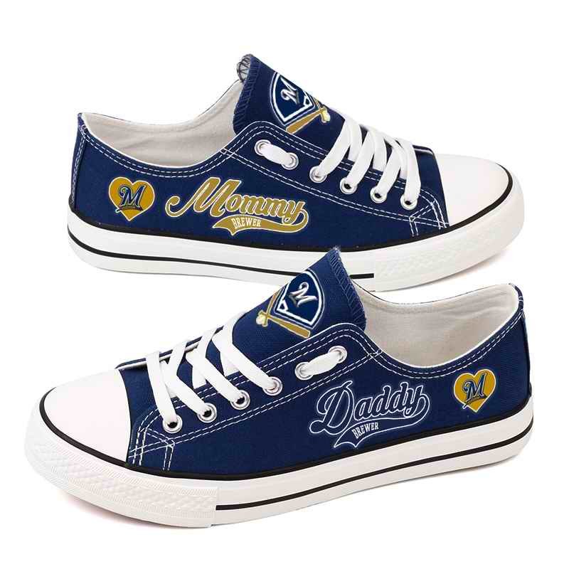 Women's Milwaukee Brewers Repeat Print Low Top Sneakers 003