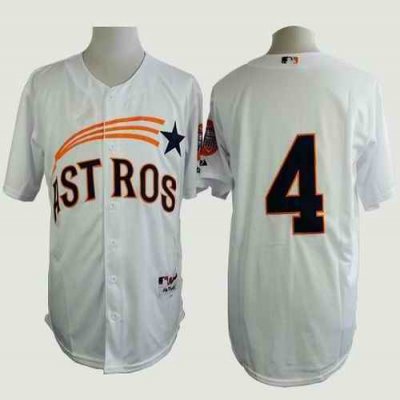 Astros #4 George Springer White 1965 Turn Back The Clock Stitched MLB Jersey