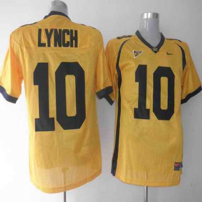 Golden Bears #10 Marshawn Lynch Gold Stitched NCAA Jersey