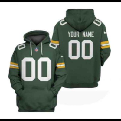 Men's Green Bay Packers Active Player Custom 2021 Green Pullover Hoodie