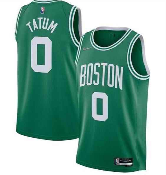 Men's Boston Celtics #0 Jayson Tatum 75th Anniversary 2021 Green Stitched Basketball Jersey