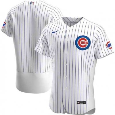 Men's Chicago Cubs Blank White Flex Base Stitched Jersey