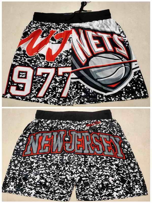 Men's Brooklyn Nets Black Mitchell&Ness Shorts (Run Small)