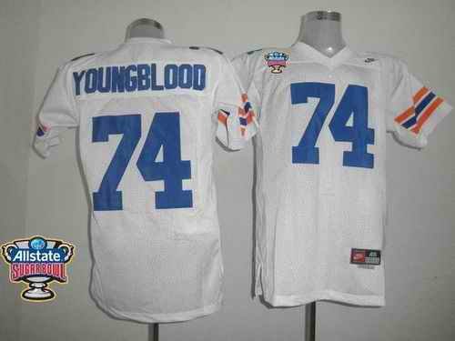 Gators #74 Jack Youngblood White Allstate Sugar Bowl Stitched NCAA Jersey