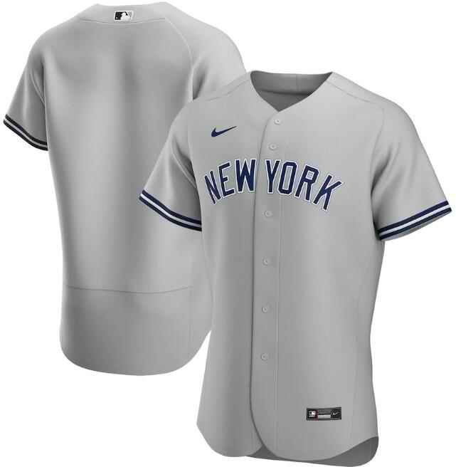 Men's New York Yankees Grey Flex Base Stitched Jersey