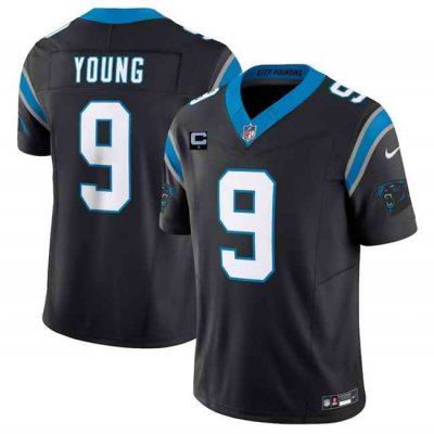 Men's Carolina Panthers #9 Bryce Young Black 2023 F.U.S.E. With 1-Star C Patch Vapor Untouchable Stitched Football Jersey