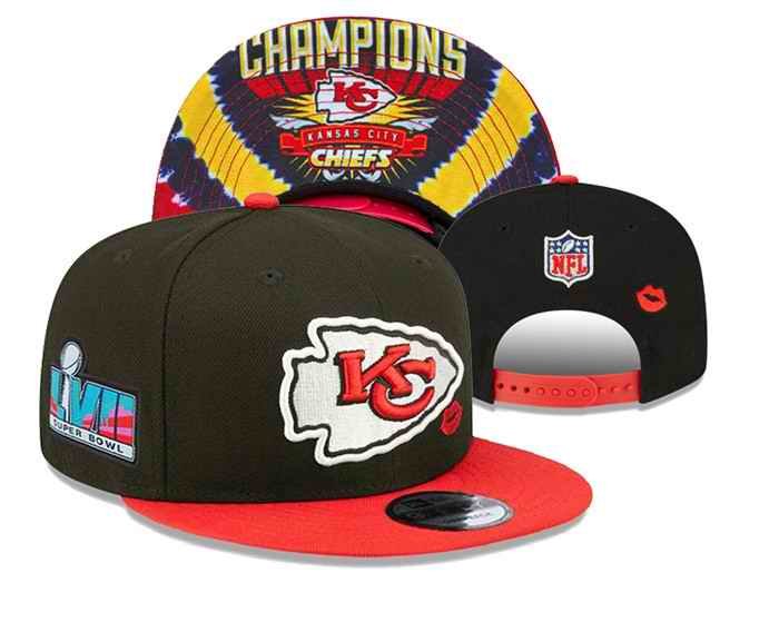 Kansas City Chiefs Super Bowl LVII Patch Stitched Snapback Hats 0136