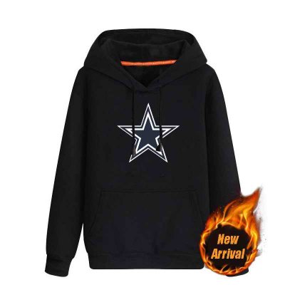 Men's Dallas Cowboys Black 70'cotton 30'polyester Cashmere Thickening version NFL Hoodie