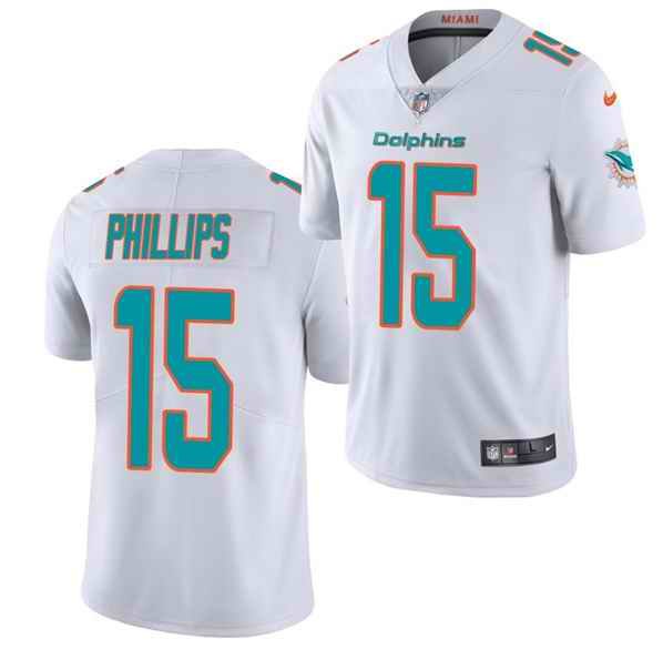 Men's Miami Dolphins #15 Jaelan Phillips White 2021 Vapor Untouchable Limited Stitched NFL Jersey