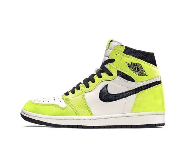 Men's Running Weapon Air Jordan 1 Green/White Shoes 279