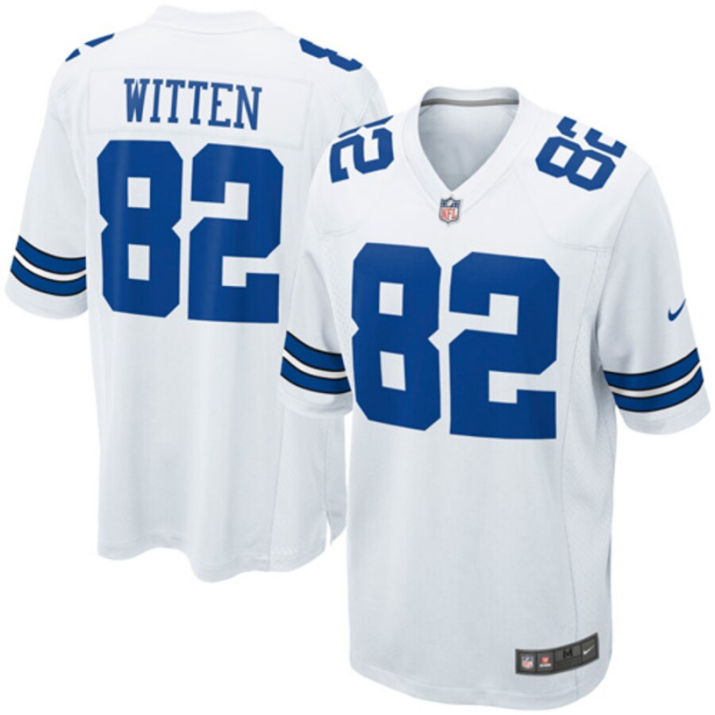 Men's Dallas Cowboys #82 Jason Witten White Stitched Game Jersey