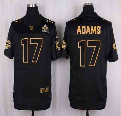 Nike Packers #17 Davante Adams Black Men's Stitched NFL Elite Pro Line Gold Collection Jersey