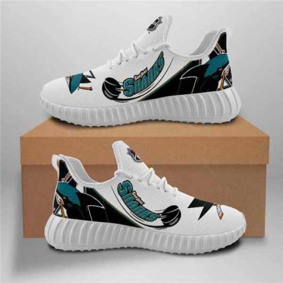 Women's San Jose Sharks Mesh Knit Sneakers/Shoes 001