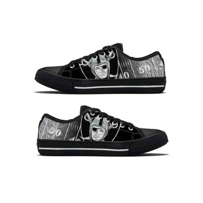 Women's Las Vegas Raiders Low Top Canvas Sneakers 003