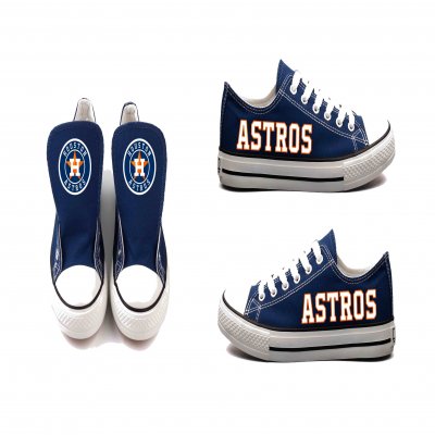 Women's Houston Astros Repeat Print Low Top Sneakers 005