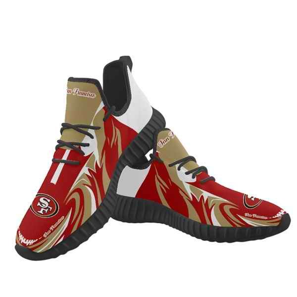 Women's San Francisco 49ers Mesh Knit Sneakers/Shoes 015