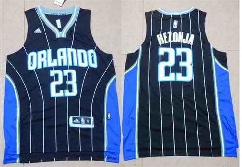 Magic #23 Mario Hezonja Black Stitched NBA Jersey