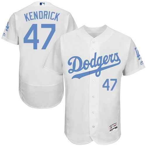 Dodgers #47 Howie Kendrick White Flexbase Authentic Collection 2016 Father's Day Stitched MLB Jersey