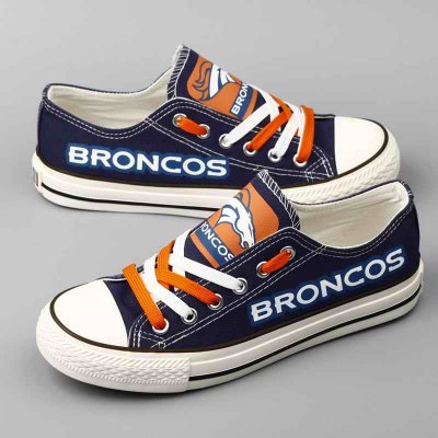 Women's NFL Denver Broncos Repeat Print Low Top Sneakers 003