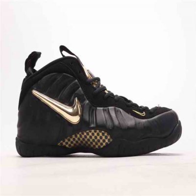 Men's Air Foamposite Pro Black/Gold  Shoes 008