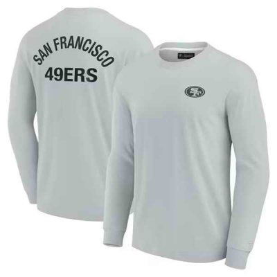 Men's San Francisco 49ers Gray Super Soft Long Sleeve T-Shirt