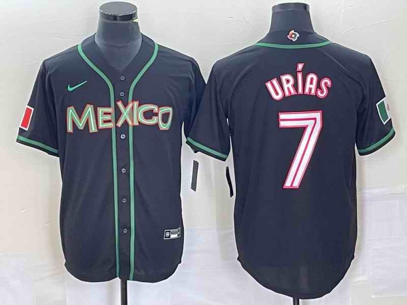 Men's Mexico Baseball #7 Julio Ur