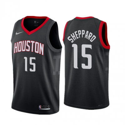 Houston Rockets #15 Reed Sheppard Black 2024 Draft Statement Edition Stitched Jersey