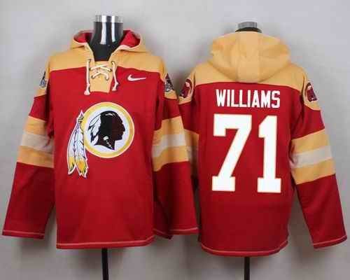 Nike Redskins #71 Trent Williams Burgundy Red Player Pullover NFL Hoodie