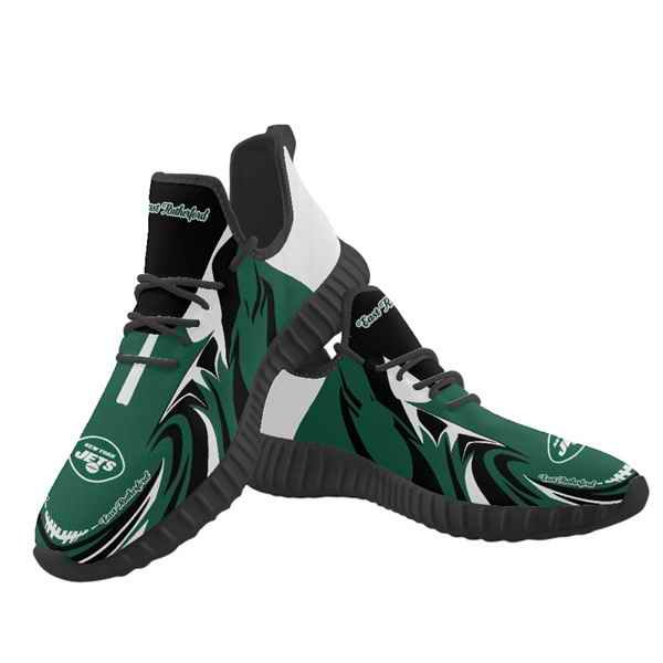 Men's New York Jets Mesh Knit Sneakers/Shoes 005