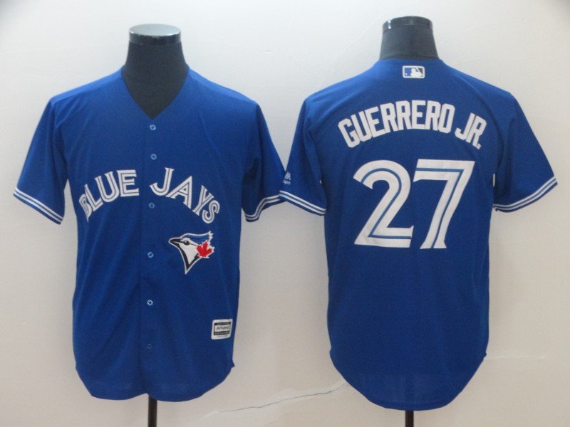 Men's Toronto Blue Jays #27 Vladimir Guerrero Jr. Royal Cool Base Stitched MLB Jersey