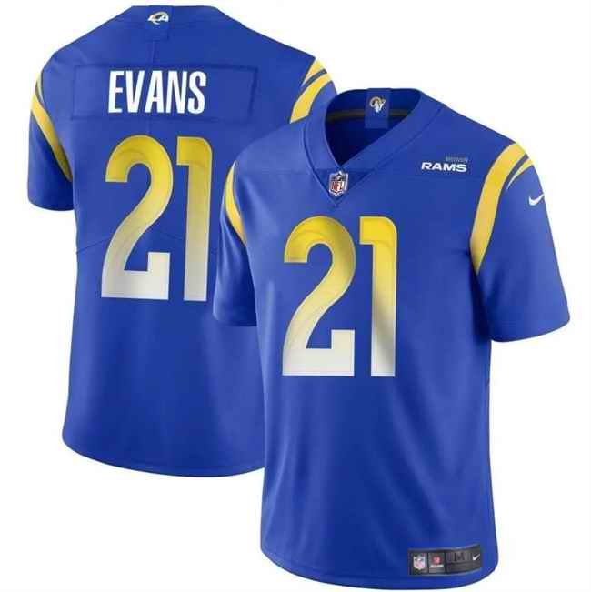 Men's Los Angeles Rams #21 Zach Evans Blue 2024 Vapor Untouchable Stitched Football Jersey