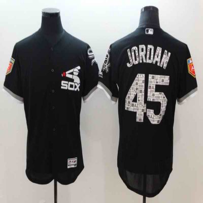 Men's Chicago White Sox #45 Michael Jordan Black 2018 Spring Training Flexbase Stitched MLB Jersey