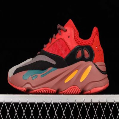 Men's Yeezy Boost 700 Hi-Res Red Core Black Shoes 005