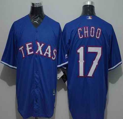 Rangers #17 Shin-Soo Choo Blue New Cool Base Stitched MLB Jersey