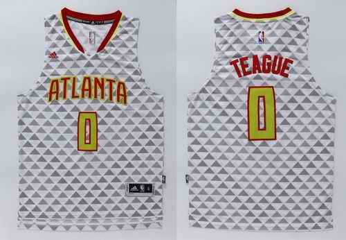 Hawks #0 Jeff Teague White Swingman Stitched NBA Jersey