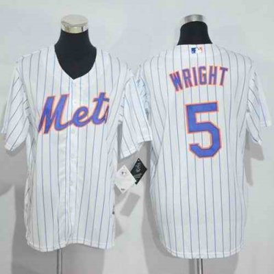 Mets #5 David Wright White(Blue Strip) Home Cool Base Stitched Youth MLB Jersey