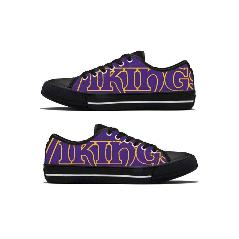 Men's Minnesota Vikings Low Top Canvas Sneakers 007